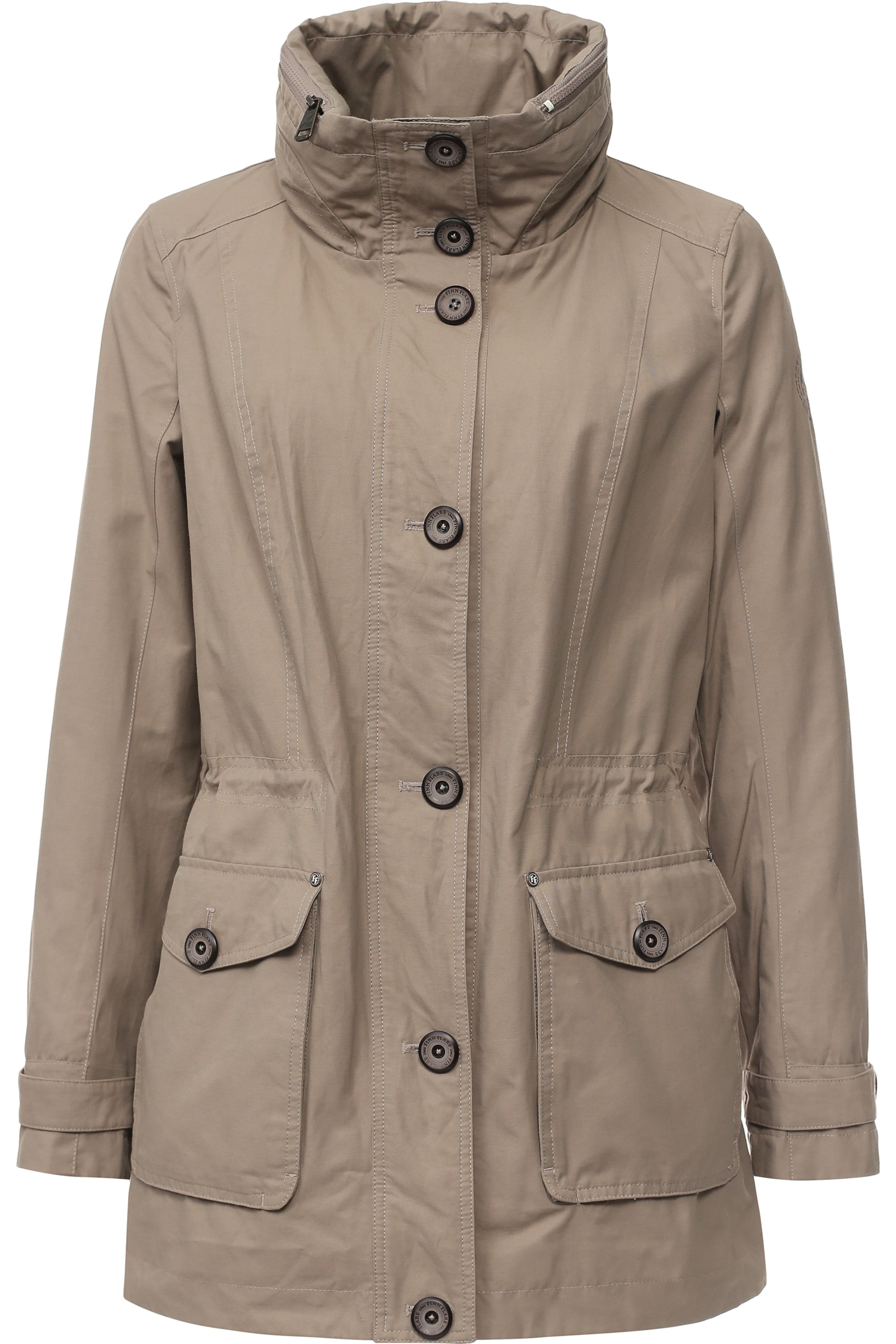 Finn Flare Regenjacke in Braun: Vorderseite