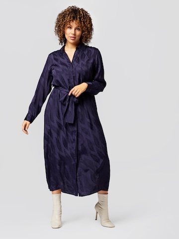 Guido Maria Kretschmer Curvy Shirt Dress 'Caroline' in Blue