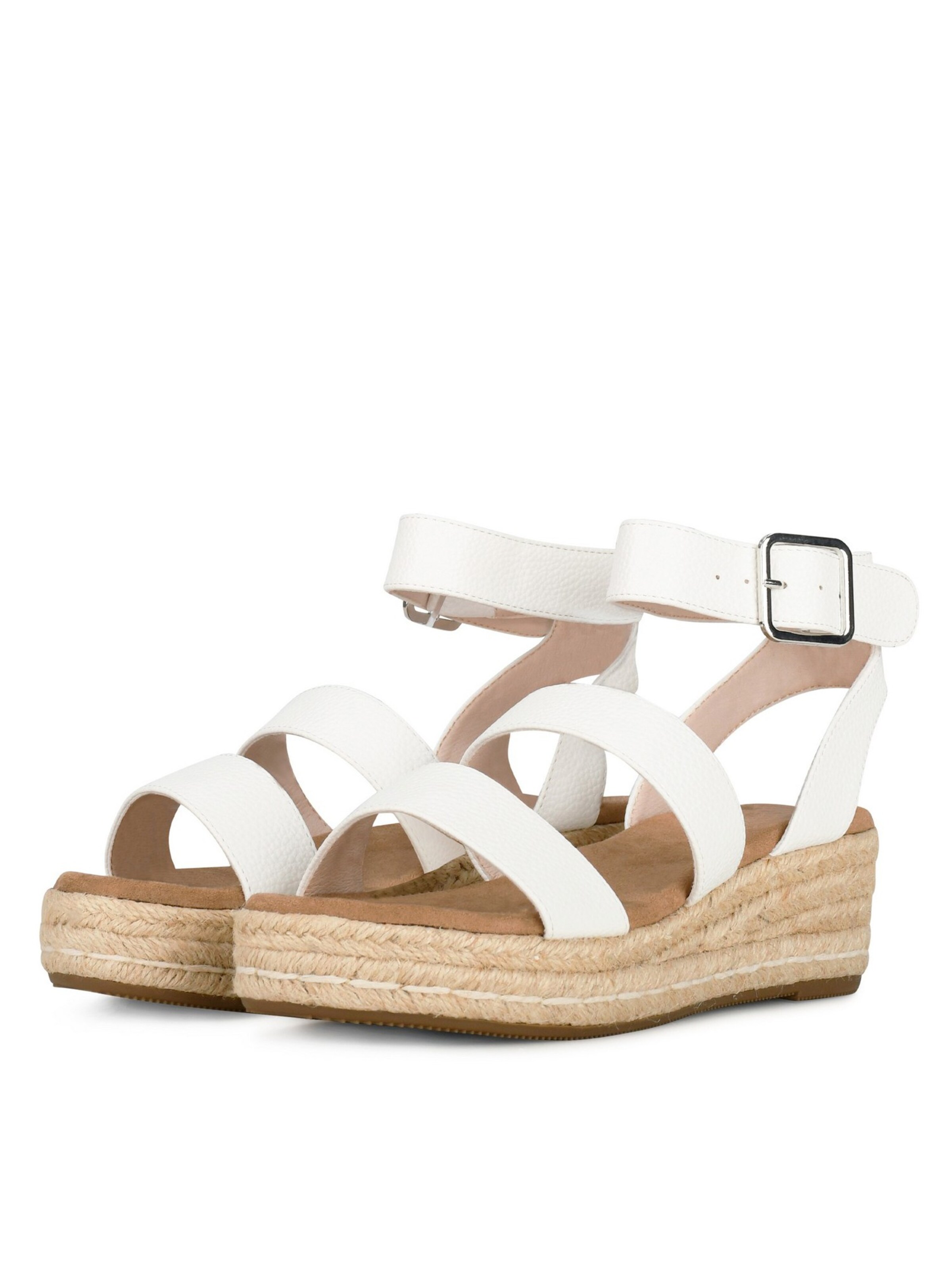 POSH by Poelman Sandalen met riem 'JUNE' in Wit