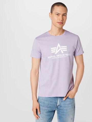 T-Shirt ALPHA INDUSTRIES en violet : devant