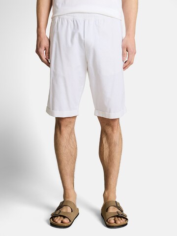 Regular Pantalon TOM TAILOR en blanc : devant