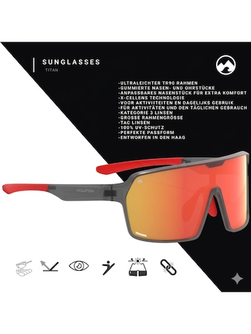 Lunettes de soleil sport 'MowMow Titan Sunglasses - Sports Glasses - Cycling Glasses - Men - Women' Mowmow en orange
