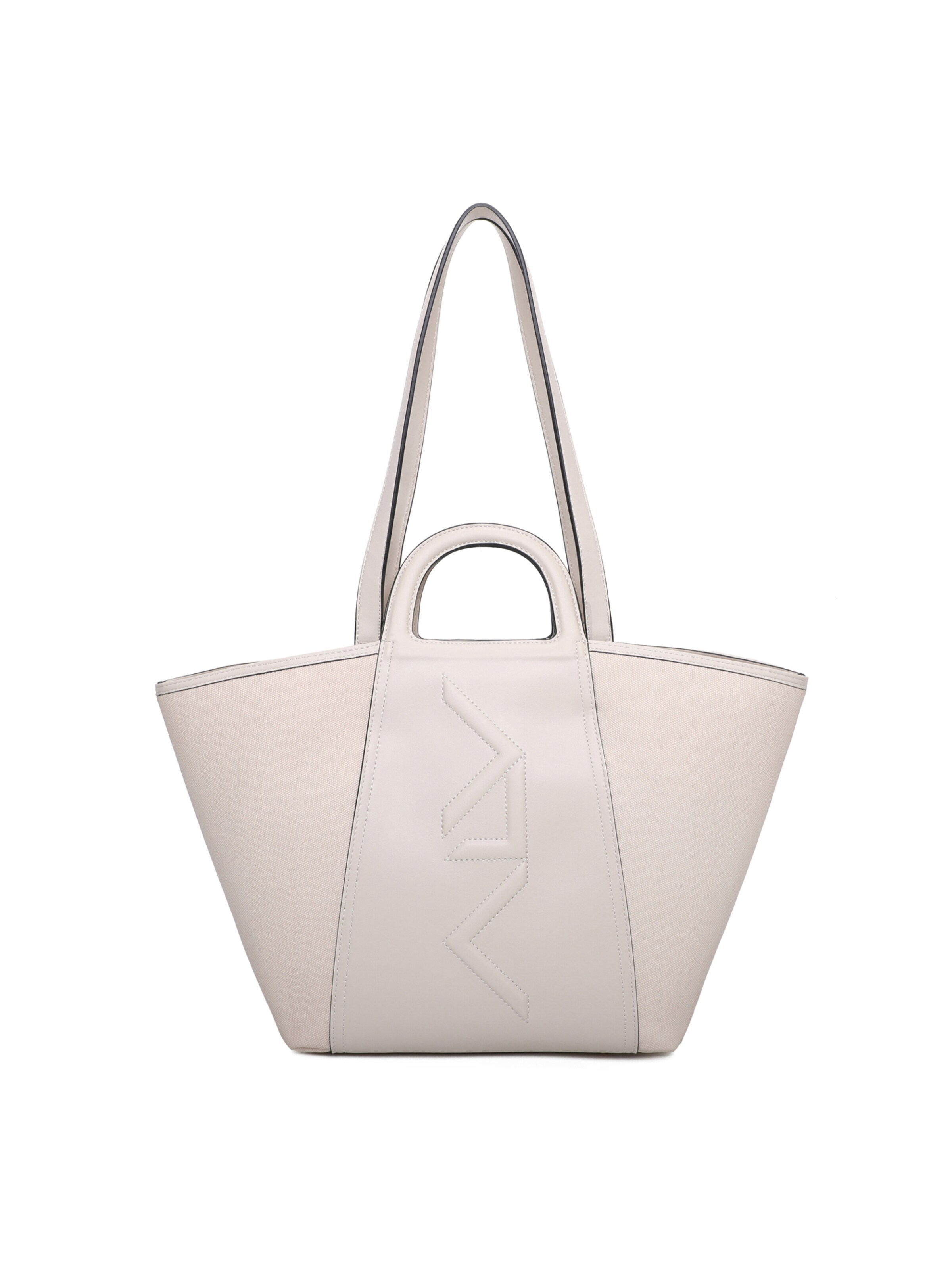 Borsa a spalla 'Borsa a Spalla Donna ALV Polyurethane con Zip e Tracolla Rimovibile' di ALV By Alviero Martini in bianco: frontale