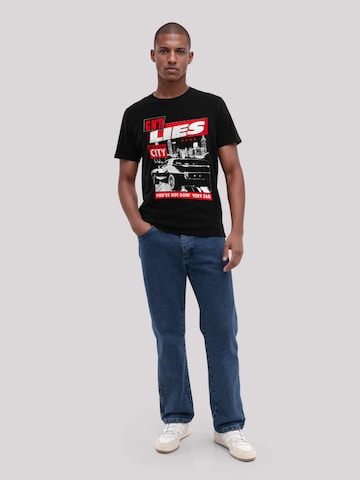 F4NT4STIC Shirt 'Guns N' Roses Lies City Rock Music' in Black