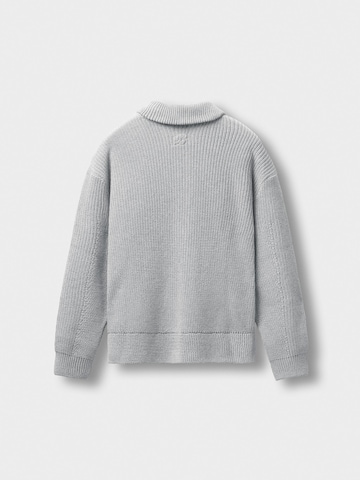 Burocs Knit Cardigan 'Zip' in Grey