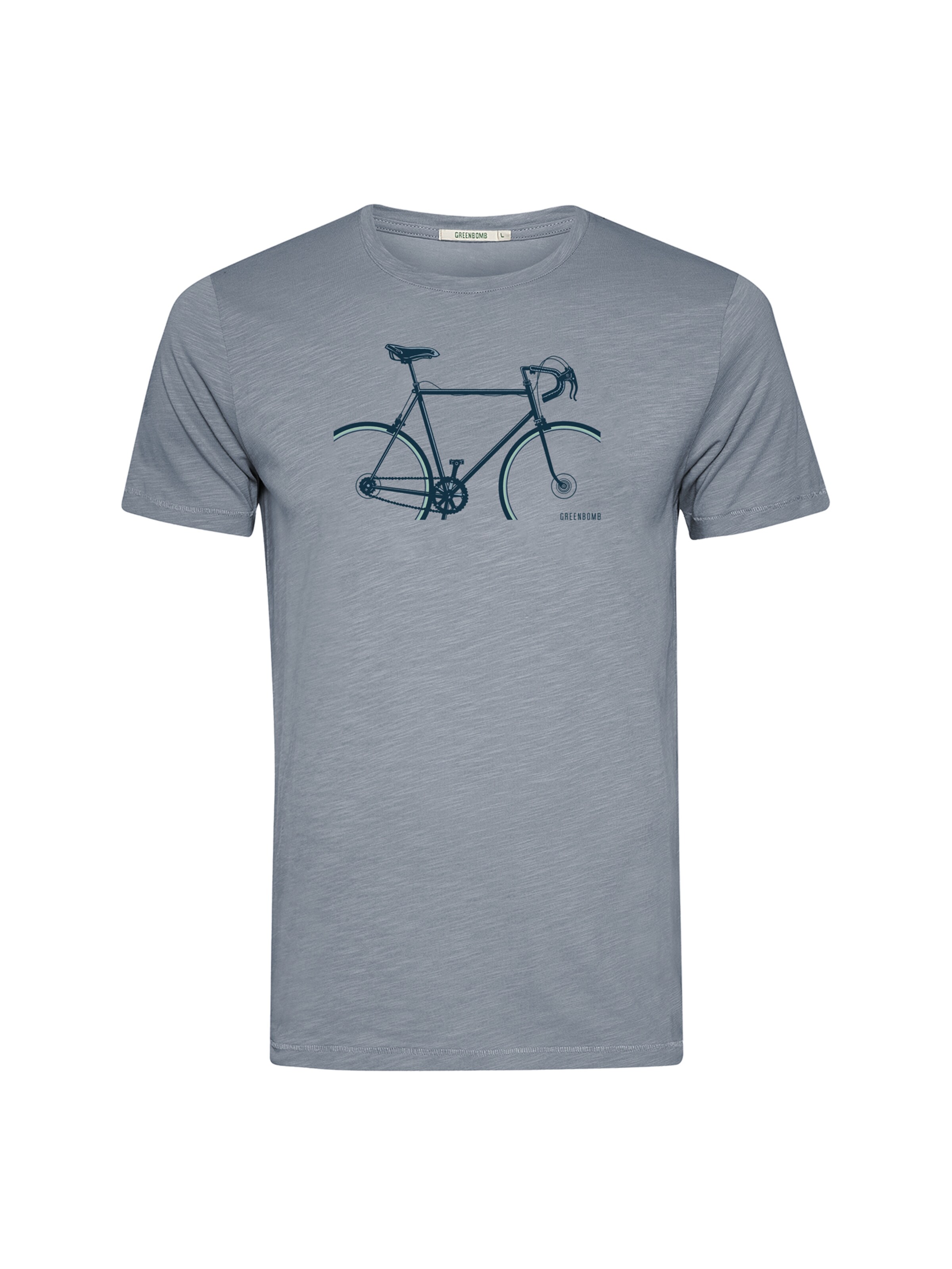 GREENBOMB Shirt ' Spice Bike Crop ' in Grijs: voorkant