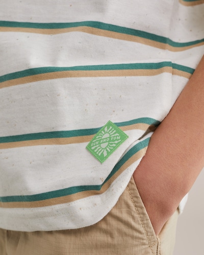 WE Fashion Paita värissä kameli / vaaleabeige / tummanvihreä, Tuotenäkymä