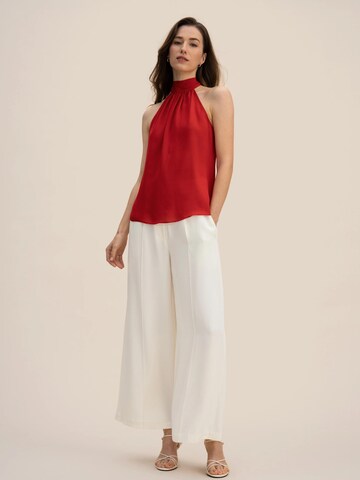 Lilysilk Blouse 'Seidengeorgette Top mit Neckholder' in Red