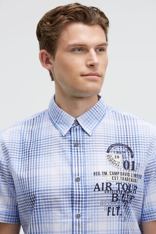 CAMP DAVID Regular fit Button Up Shirt in Blue
