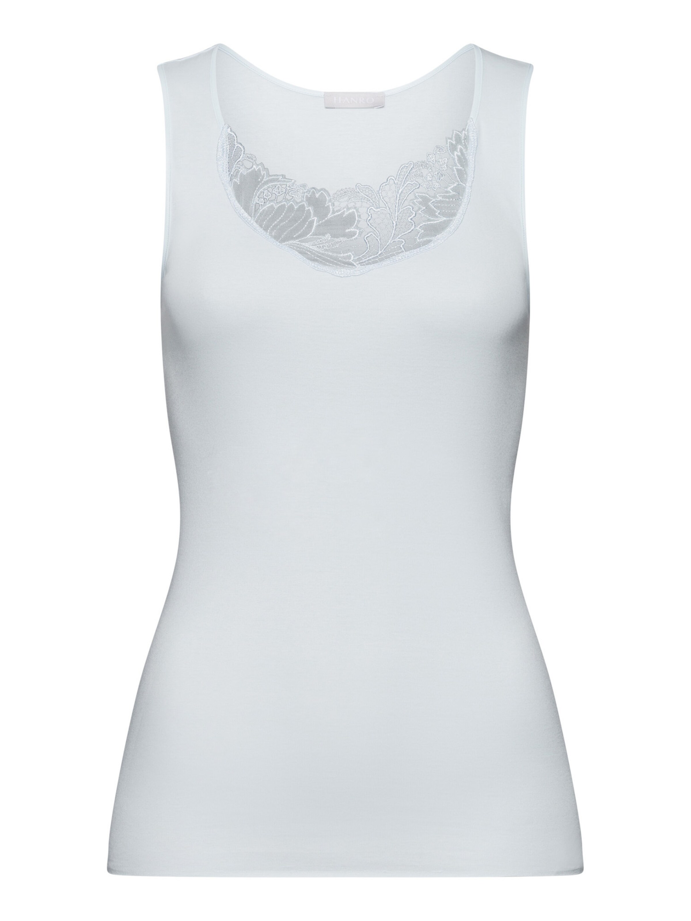 Hanro - Top ' Anne ' em azul: frente