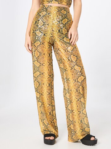 Wide Leg Pantalon GCDS en jaune : devant