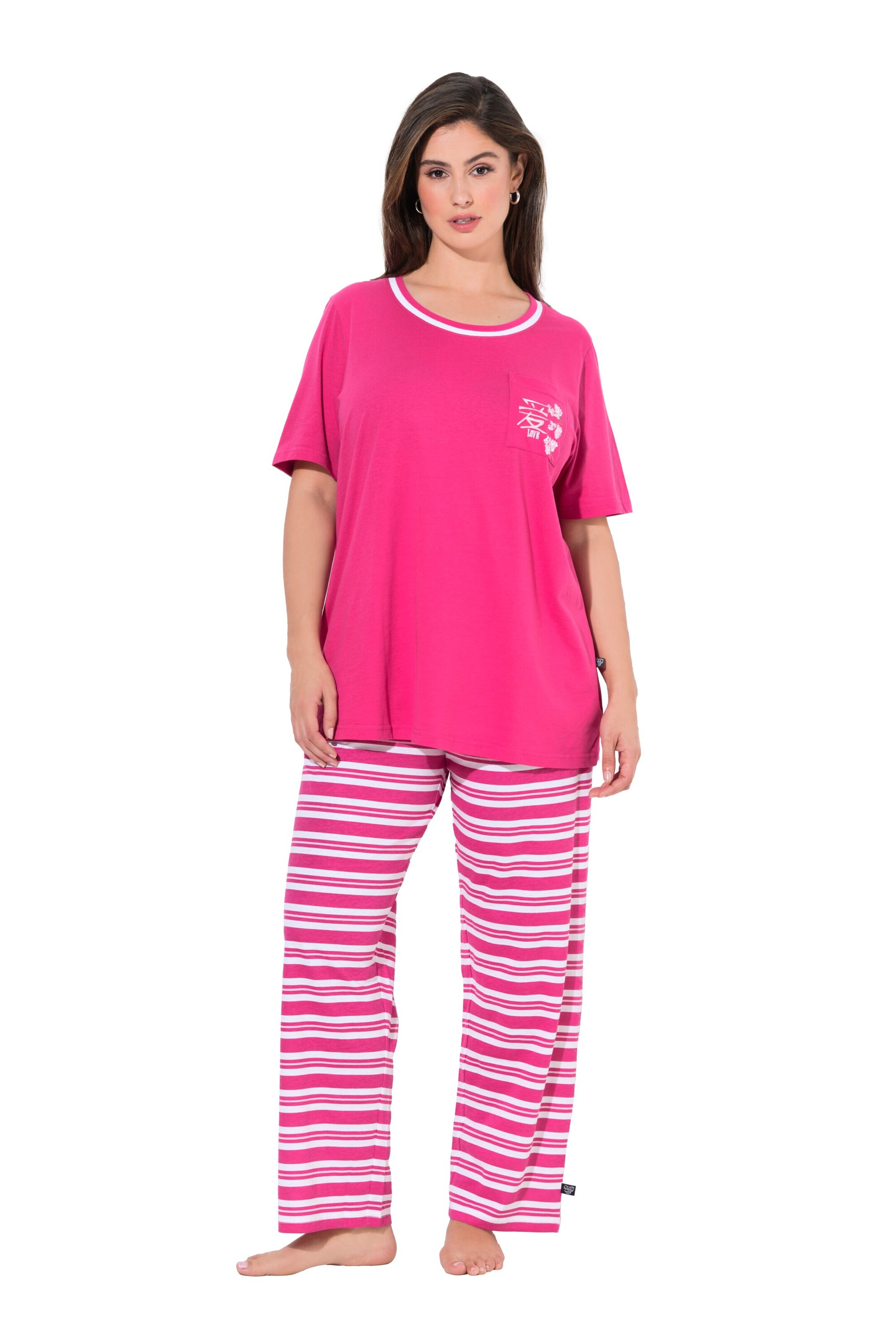 Ulla Popken Pyjama in Roze: voorkant