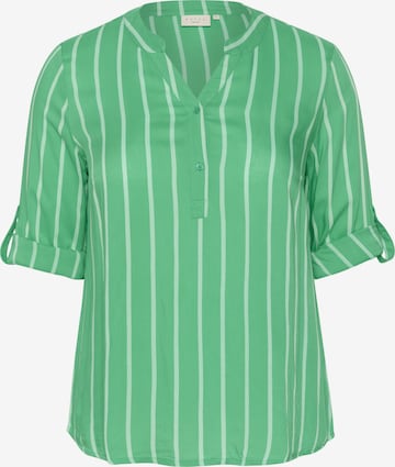 KAFFE CURVE Blouse 'Sida' in Green: front