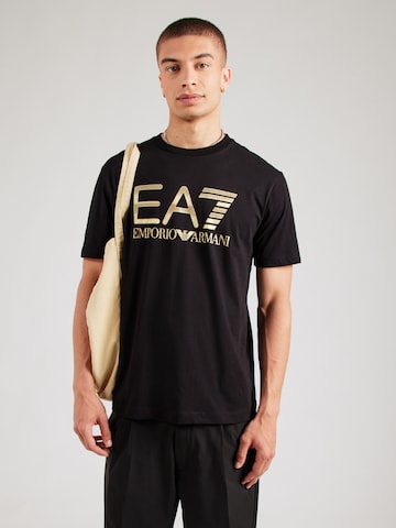 Tricou de la EA7 Emporio Armani pe negru: față