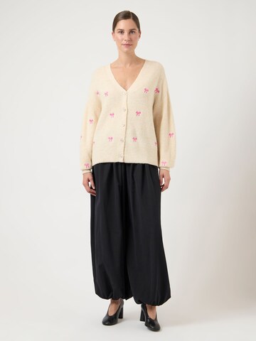 YAS Cardigan 'YASBow' i beige