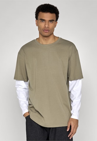 Urban Classics Regular fit Shirt in Groen: voorkant