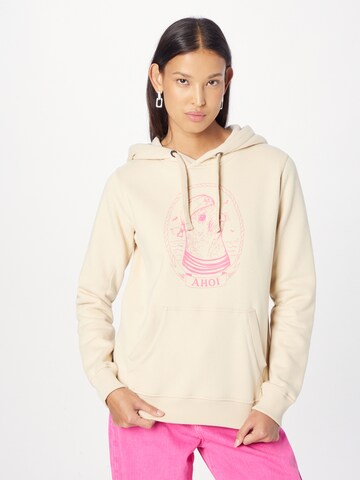 Derbe Sweatshirt in Beige: front