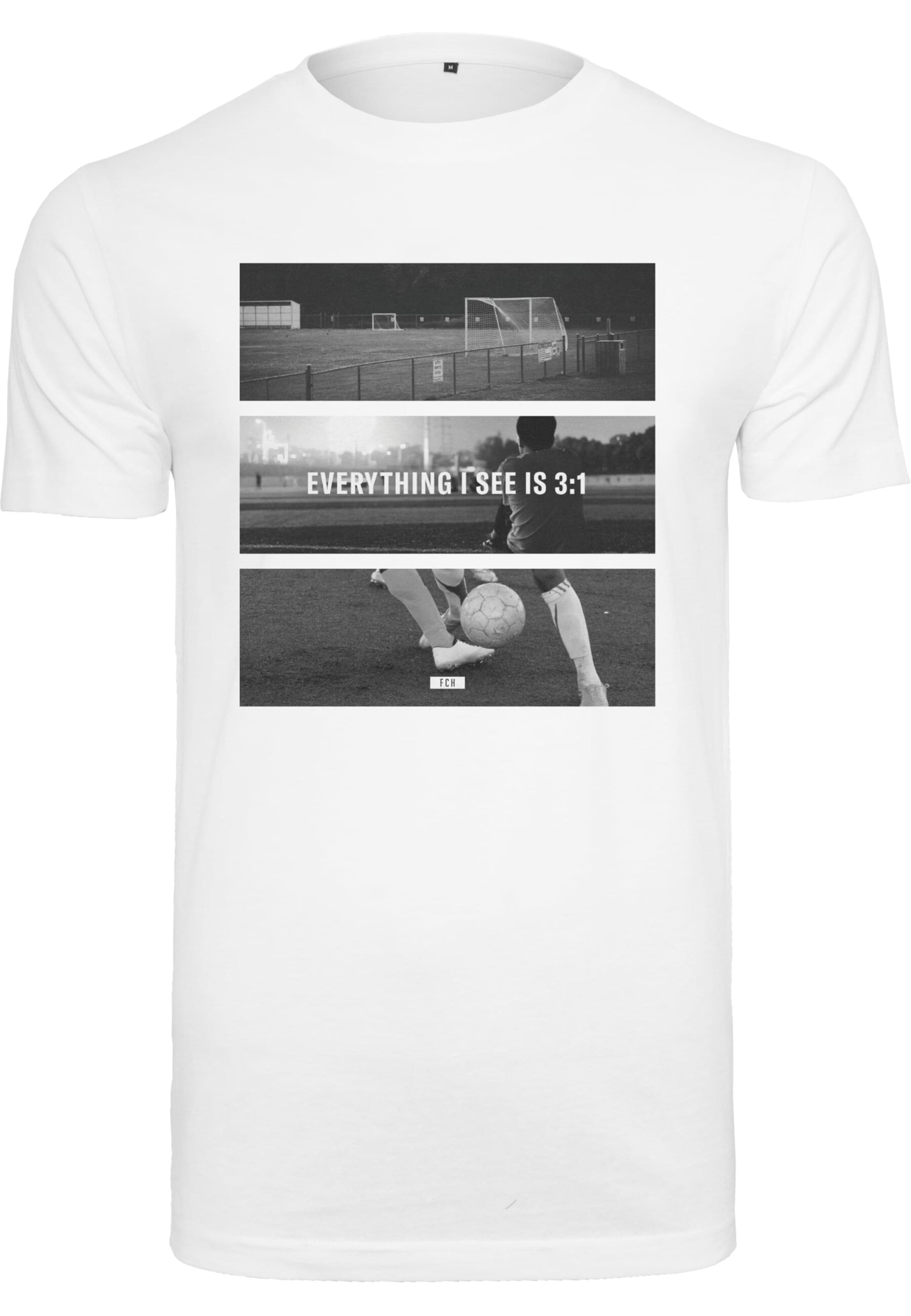 Merchcode Bluser & t-shirts 'Football Coming Home 3:1' i hvid: forside