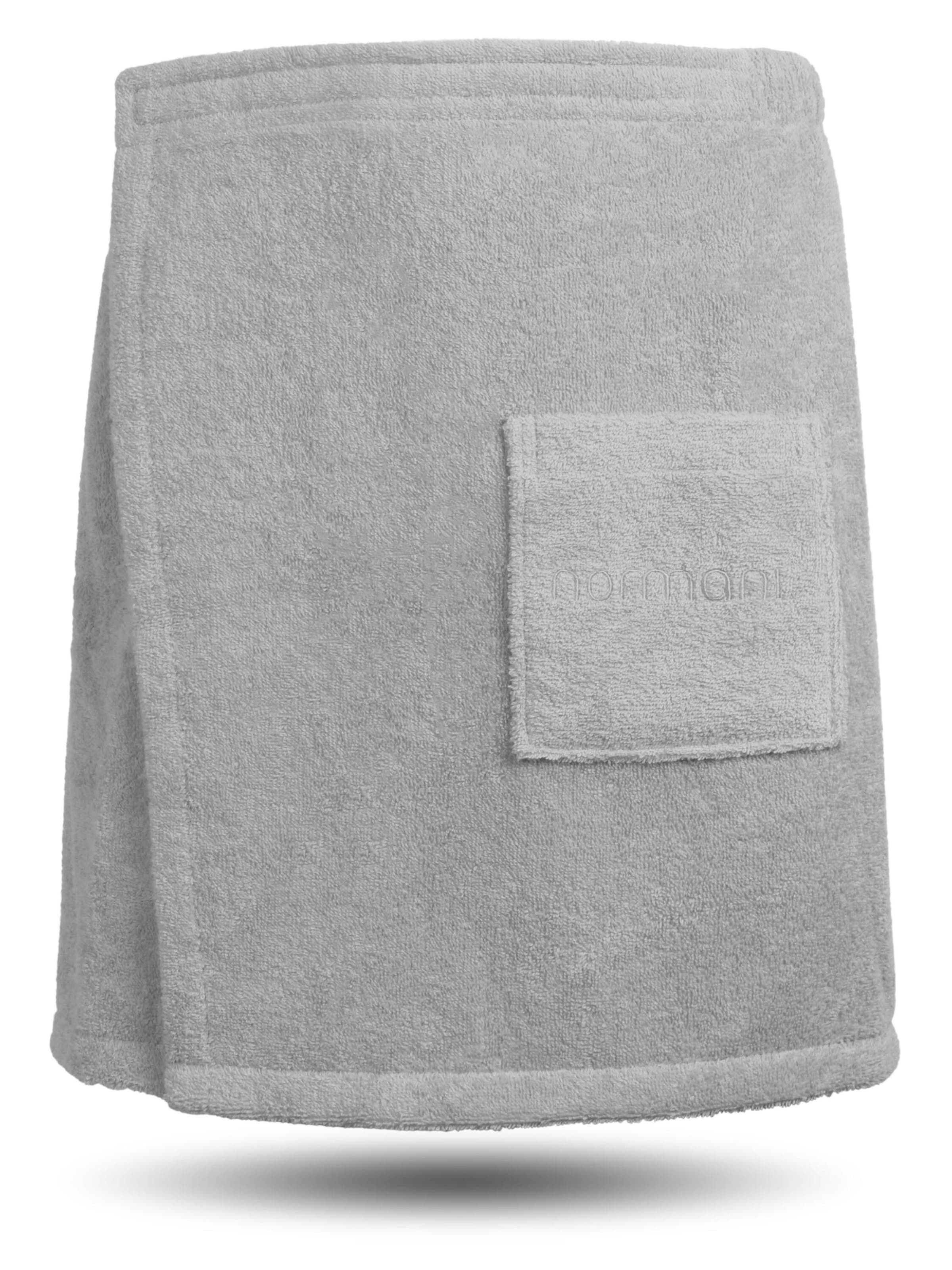 Peignoir court 'Mersin' normani en gris : devant