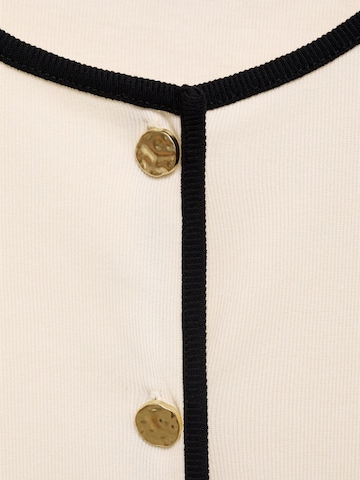 MANGO Gebreid vest 'PORTBI' in Beige