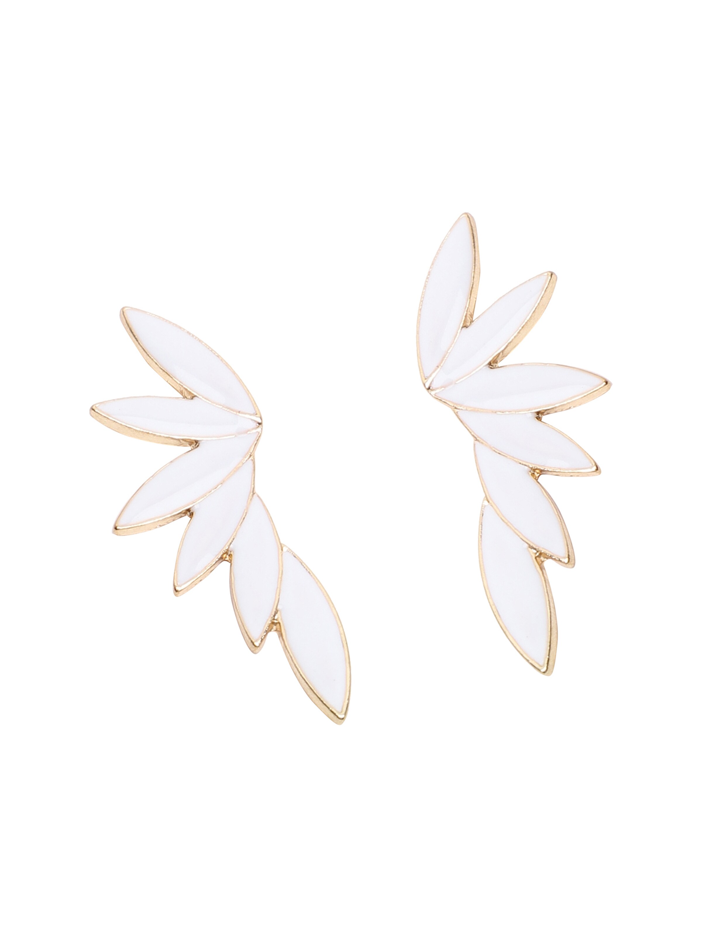 SOHI Náušnice 'Sarabjit' - Biela: predná strana