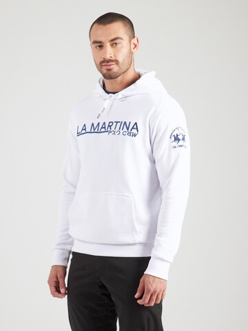 La Martina Sweatshirt in White: front