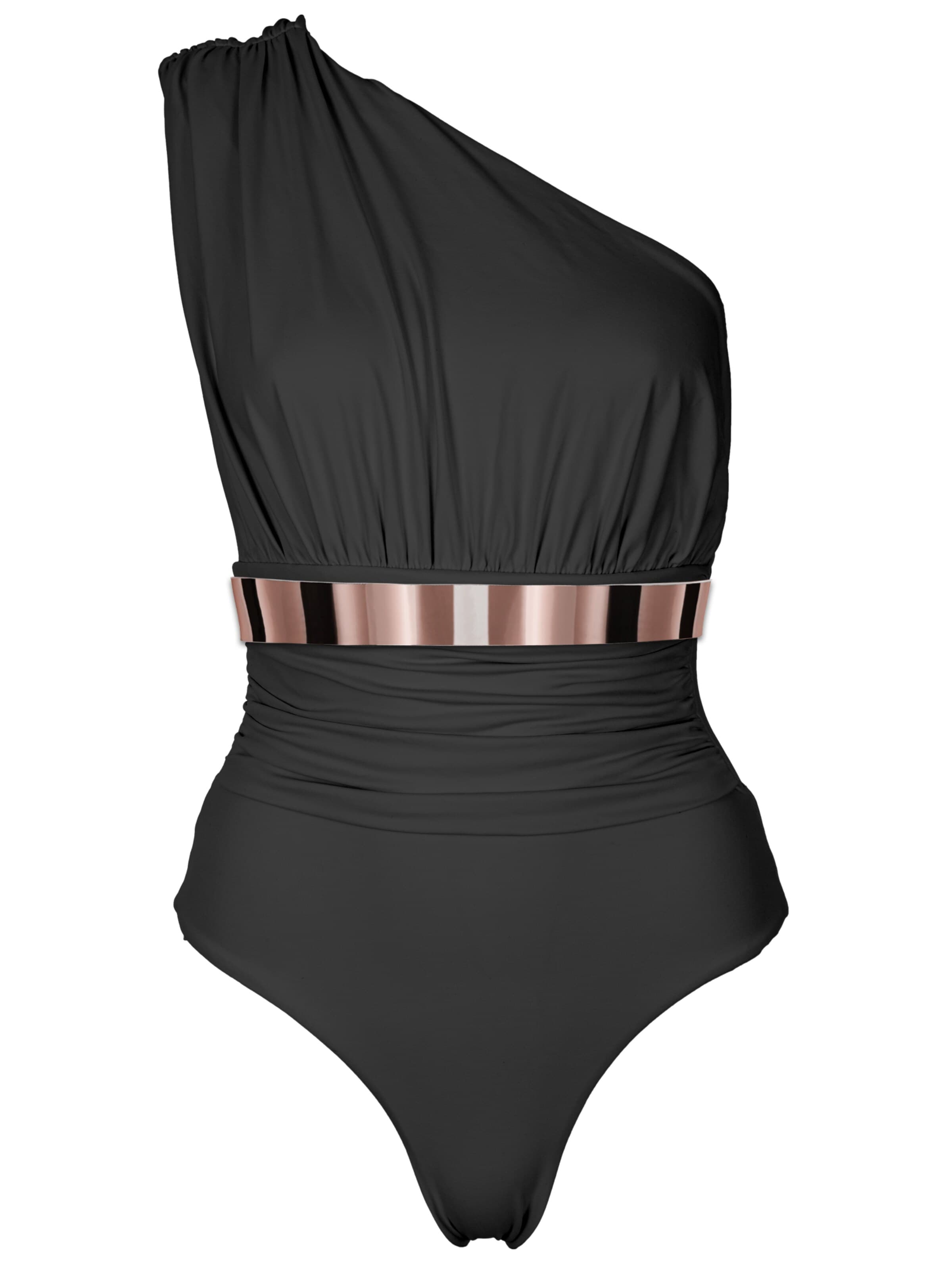 SEA ME SWIM Swimsuit 'MONACO Roségold Edition' in Black: front
