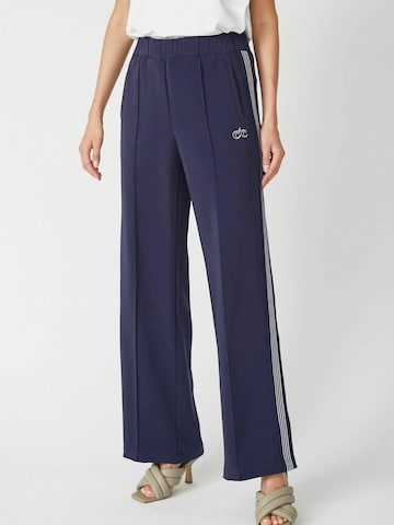 Regular Pantalon co'couture en bleu