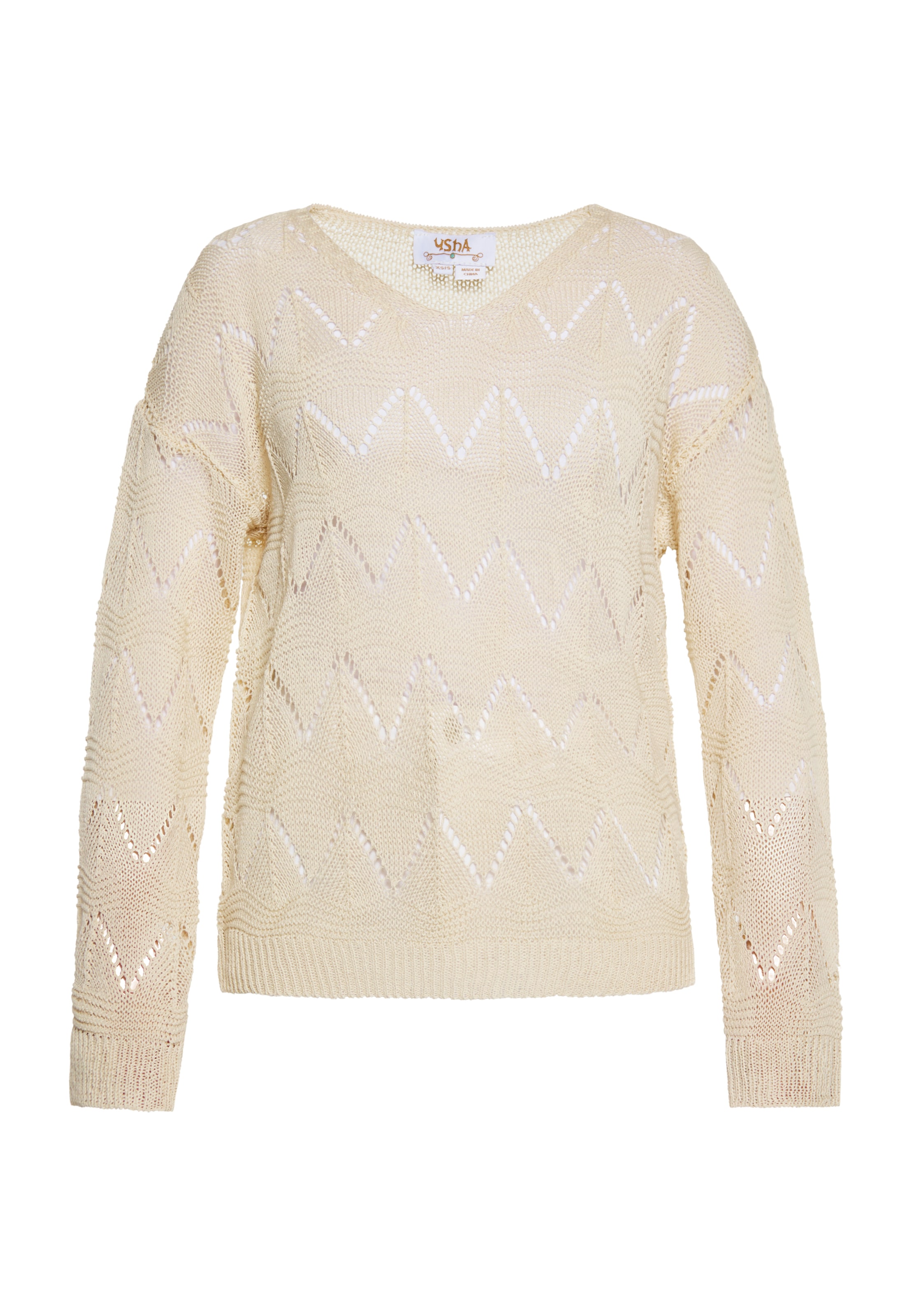 Pull-over usha FESTIVAL en beige : devant