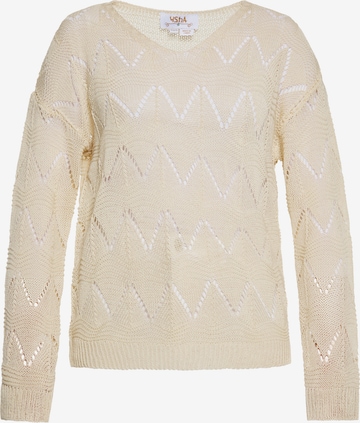 Pull-over usha FESTIVAL en beige : devant