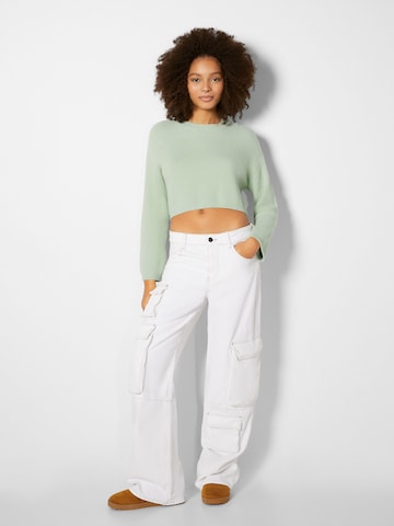 Pull-over Bershka en vert