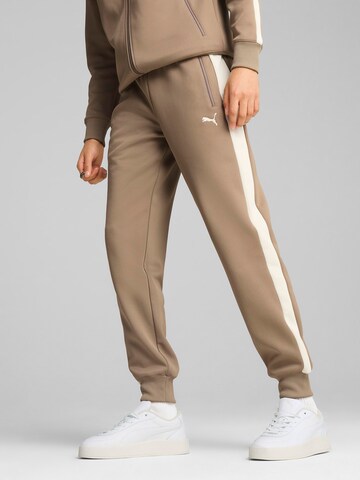PUMA Tapered Broek 'T7 ALWAYS ON' in Grijs: voorkant