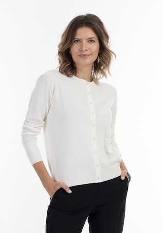 Cardigan usha BLACK LABEL en blanc : devant