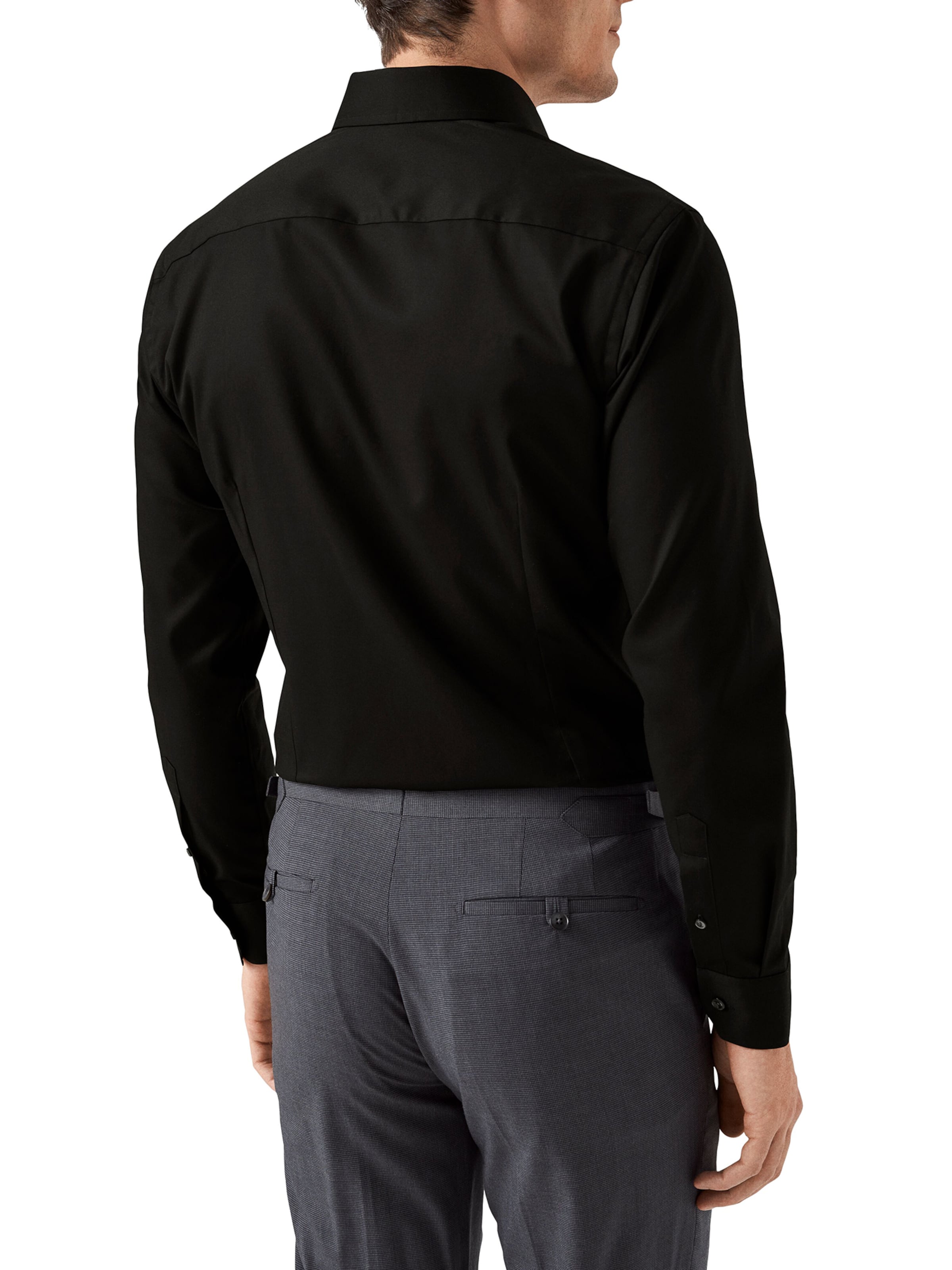 ETON Úzky strih Košeľa - Čierna