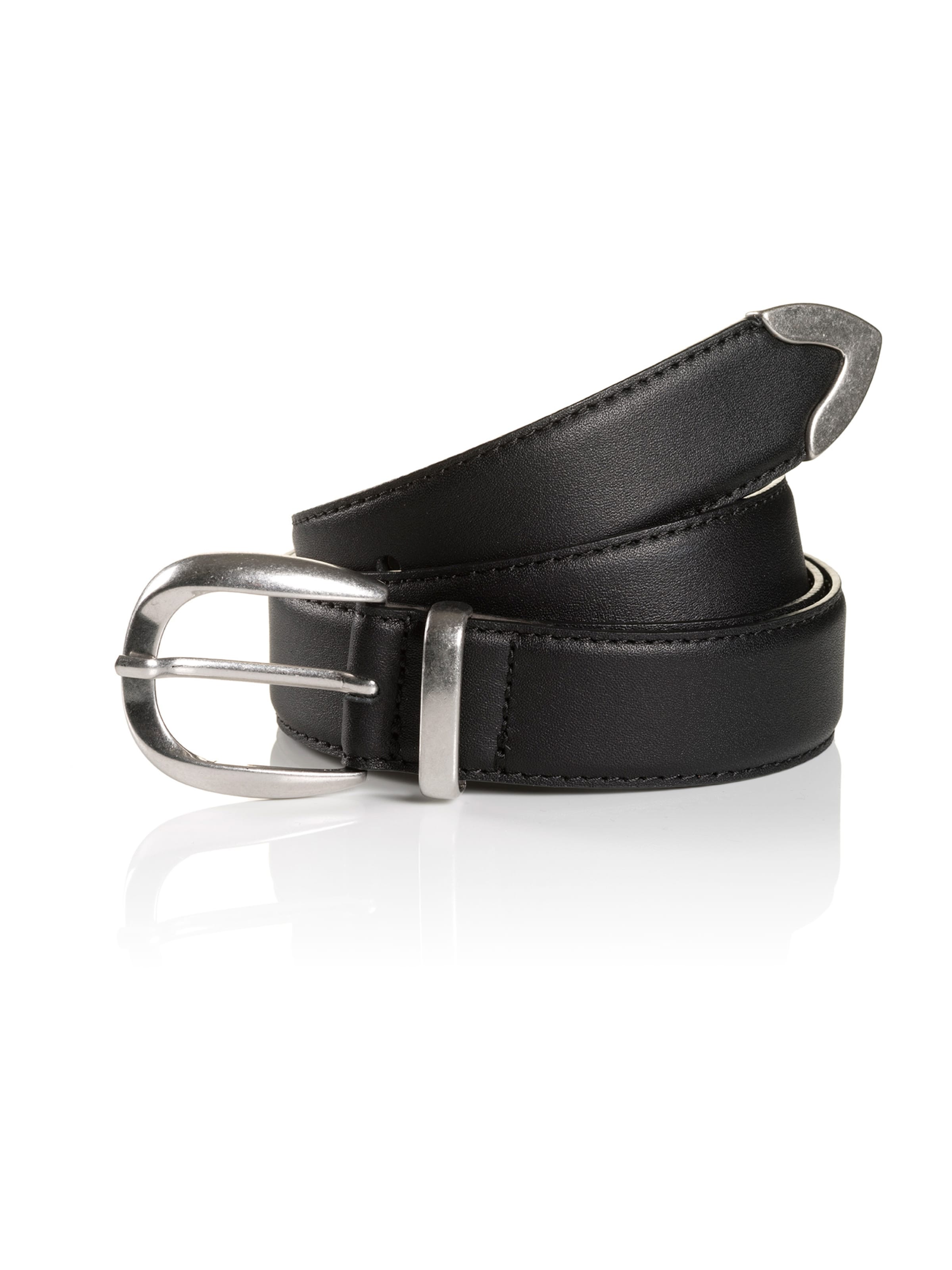 TOM TAILOR Gürtel 'PIPER' in Schwarz: Vorderseite