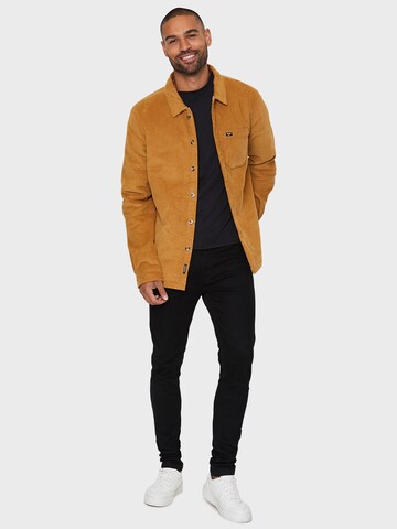 Threadbare Comfort fit Overhemd 'Mercer' in Bruin