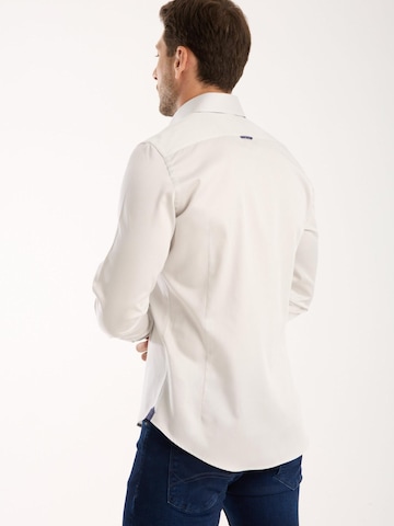 Slim fit Camicia business 'Roma Iconic Satin Man Shirt' di 7Camicie in grigio