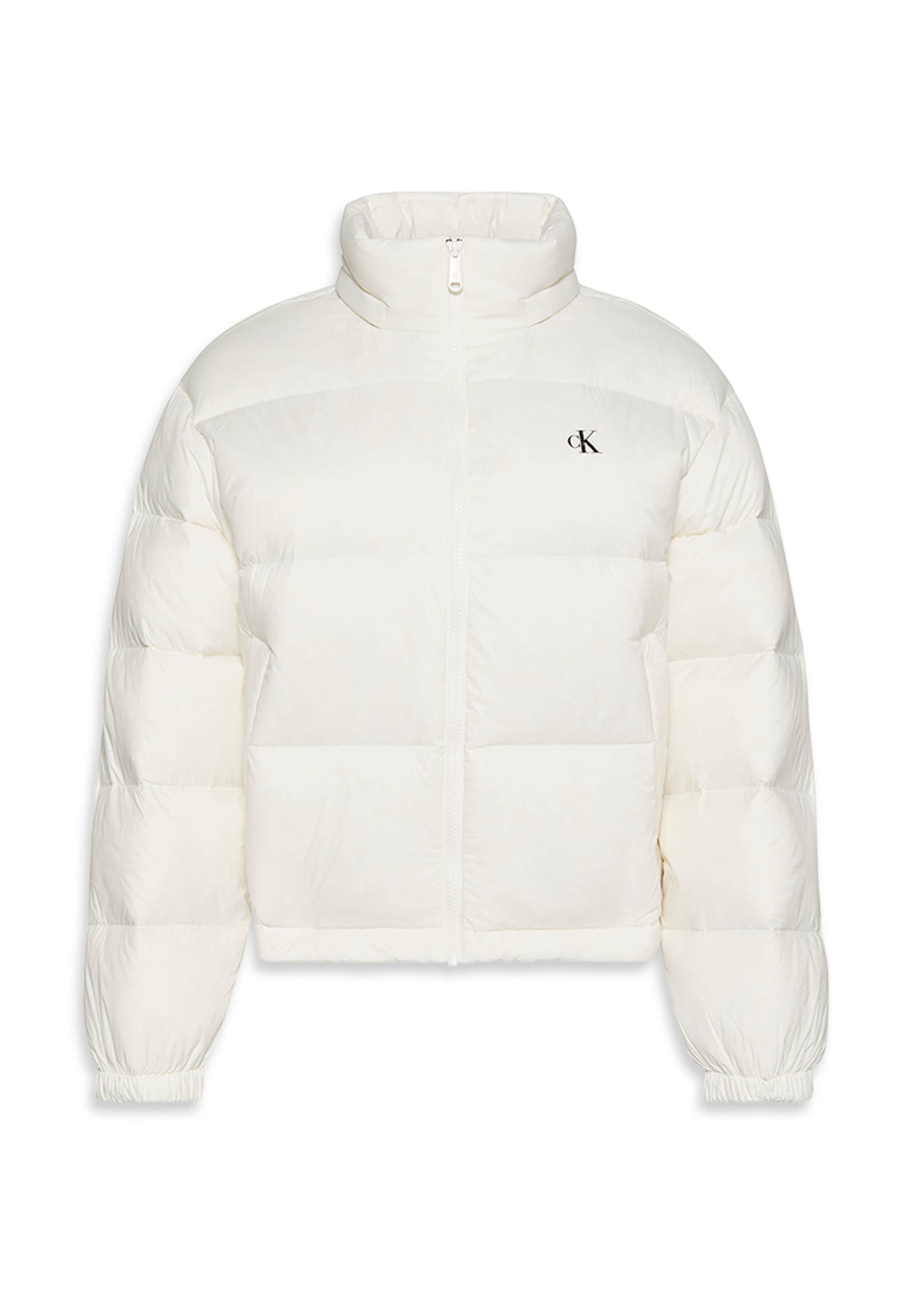 balta Calvin Klein Jeans Žieminė striukė 'ESSENTIAL'