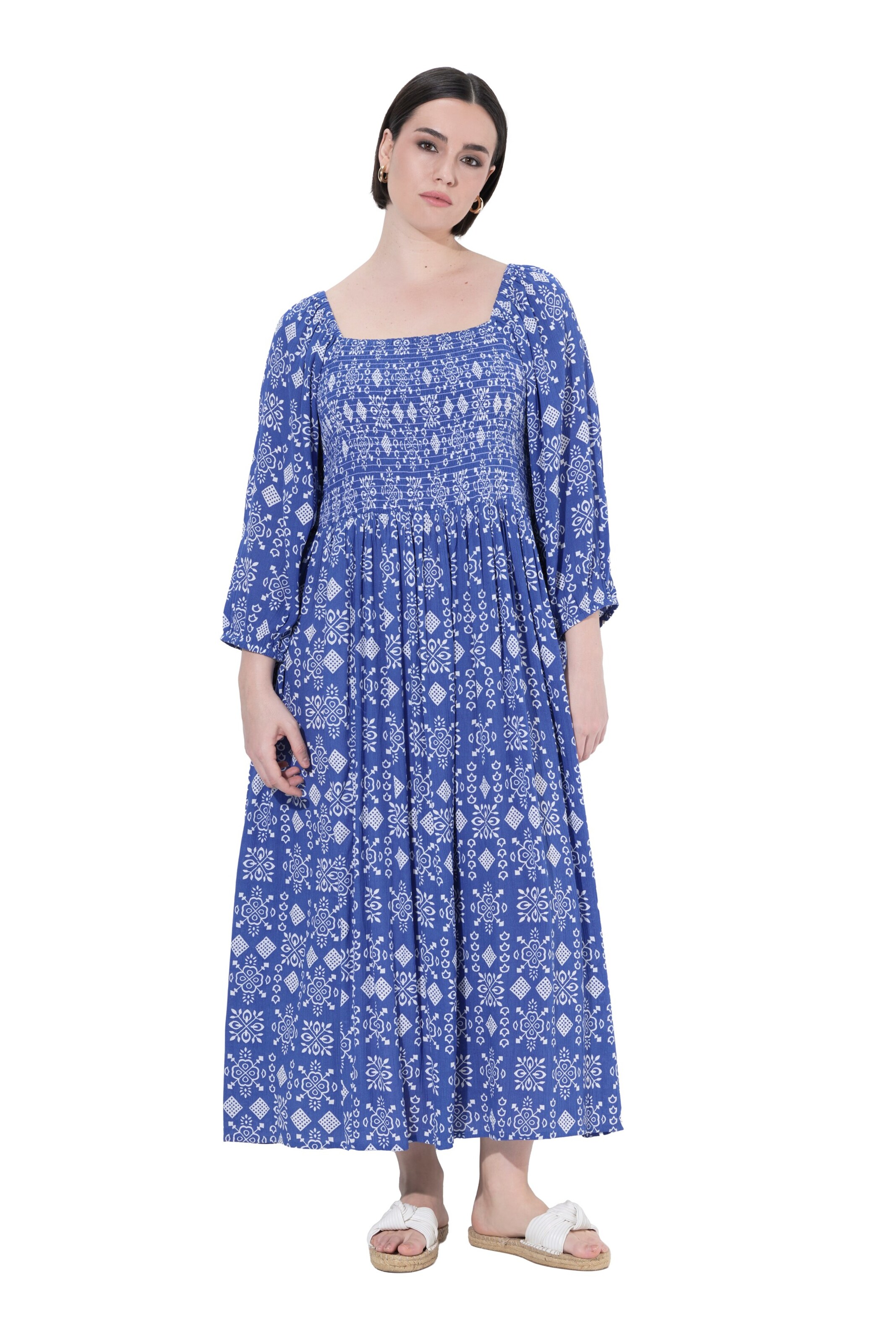 Ulla Popken Kleid in Blau: Vorderseite