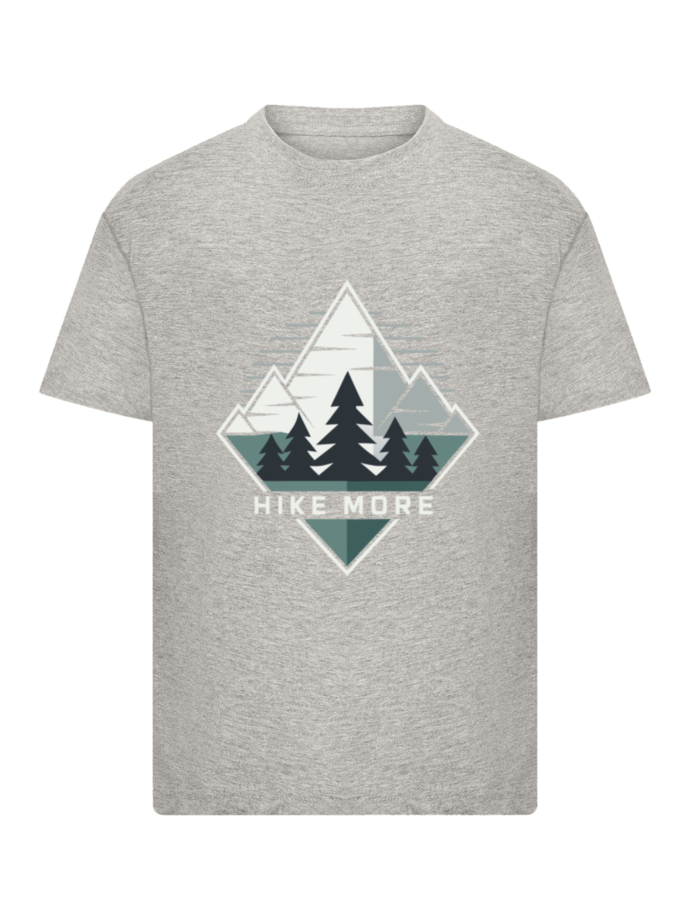 T-Shirt 'Hike More Mountains' F4NT4STIC en gris : devant