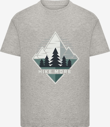 T-Shirt 'Hike More Mountains' F4NT4STIC en gris : devant