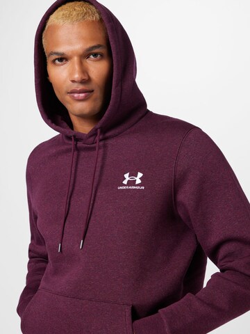 UNDER ARMOUR Sport sweatshirt 'Essential' i röd