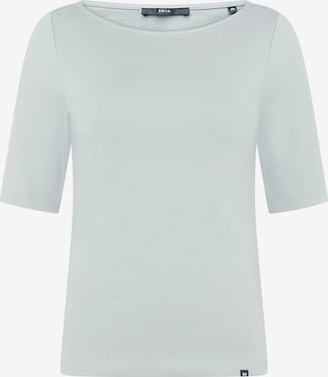 zero Basic Shirt mit U-Boot-Ausschnitt in Blau: Vorderseite