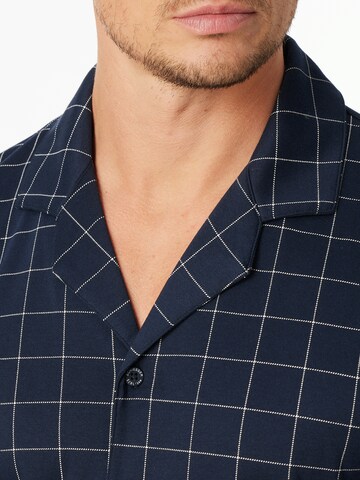 SCHIESSER Pajamas long ' Fine Interlock ' in Blue