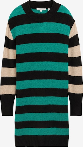 TOM TAILOR DENIM Gebreide jurk in Groen: voorkant