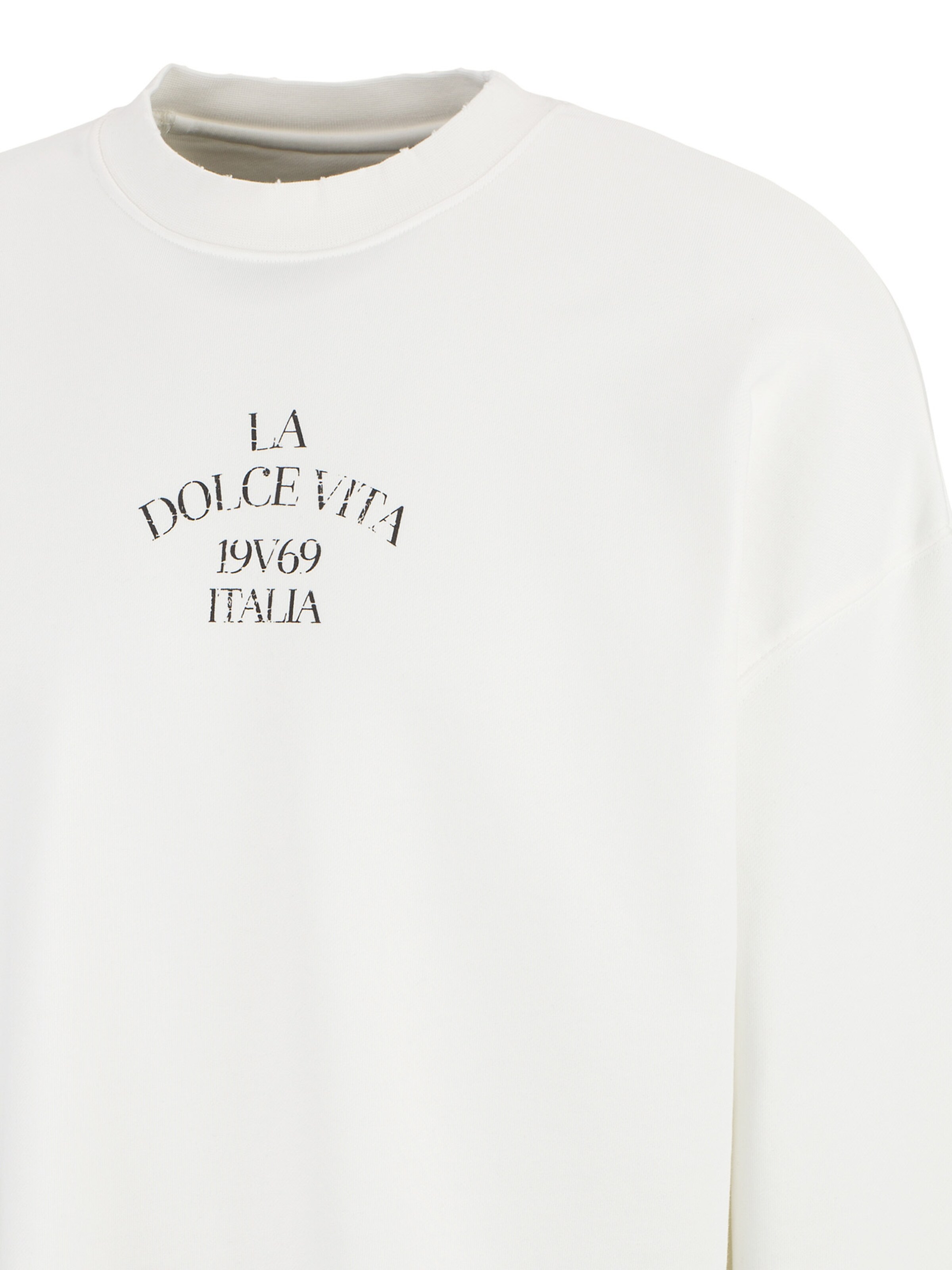 19V69 ITALIA Μπλούζα φούτερ 'Omero Marina' σε λευκό