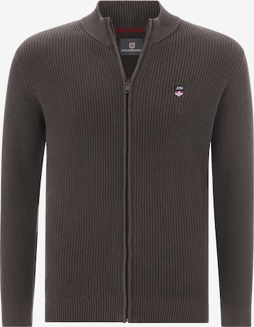 Jan Vanderstorm Gebreid vest 'Norander' in Grijs: voorkant