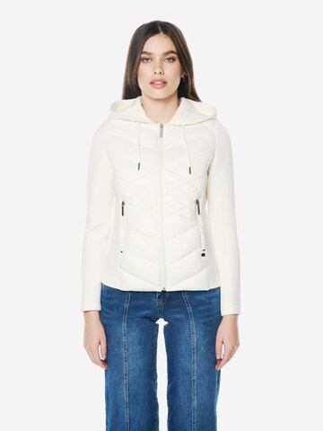 KOROSHI - Casaco meia-estação em branco: frente