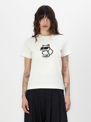 Karl Lagerfeld T-Shirt 'Ikon' in Beige: Vorderseite