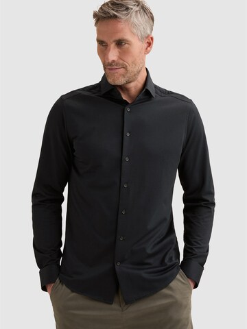 VANGUARD Koszula 'Elevated Knit shirt with widespread collar' w kolorze niebieski: przód